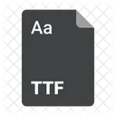 Archivo Formato Ttf Icono