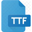 Verdadero Archivo Ttf Icono