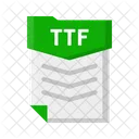 Archivo Ttf Documento Icono