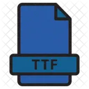 Ttf Archivo Fuente Icono