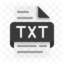 Archivo Txt Base De Datos Formato Icono