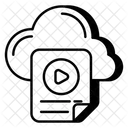 Archivo de vídeo en la nube  Icon
