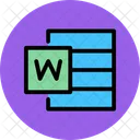 Icono De Vector De Archivo De Word Archivo De Word Palabra Icon