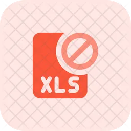 Archivo xls prohibido  Icono