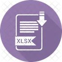 Xlsx Extension Documento Icono