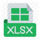 Xlsx Extension Documento Icono