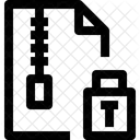 Archivo Zip Bloquear Archivo Icono