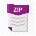 Archivo Zip Documento Icono