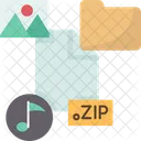 Archivo Zip Archivos Procesamiento De Datos Icono