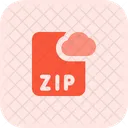 Archivo Zip En La Nube Archivo Zip En Linea Archivo En La Nube Icon