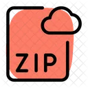 Archivo Zip En La Nube Archivo Zip En Linea Archivo En La Nube Icon