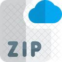 Archivo Zip En La Nube Archivo Zip En Linea Archivo En La Nube Icon