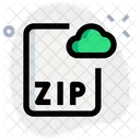 Archivo zip en la nube  Icon