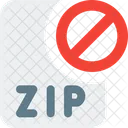 Archivo Zip Prohibido Zip Prohibido Archivo Prohibido Icono