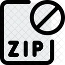 Archivo Zip Prohibido Zip Prohibido Archivo Prohibido Icono