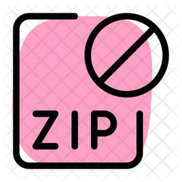 Archivo zip prohibido  Icono