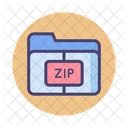 Archivos Zip Zip Archivos De Almacenamiento Icono