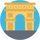 Arch Triumph Landmark Icon