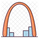 Arco De Gateway Famoso Horizonte Marco De Londres Ícone