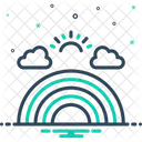 Arco Iris Nuvem Clima Ícone