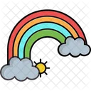 Arco Iris Clima Nuvem Icon