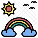 Arco Iris Nuvem Ceu Claro Ícone