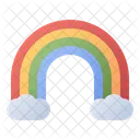Arco Iris Nuvem Atmosferico Ícone