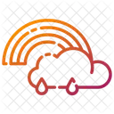 Arco Iris Nublado Ceu Nuvem Ícone