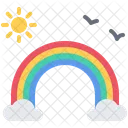 Arco Iris Pajaro Sol Icon