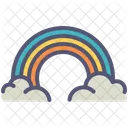 Arco Iris Sol Nube Icono