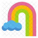 Arco Iris Clima Nube Icono