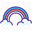 Arco Iris Sol Nube Icono