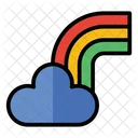 Arco Iris Clima Nube Icono