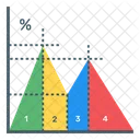 Area Chart Triangle Graph Graphical Representation Icon