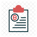 Prancheta De Bitcoin Bitcoin Area De Transferencia Ícone