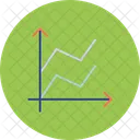 Area Chart Graphical Representation Layered Chart Icon