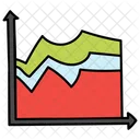 山岳チャート、分析、統計 アイコン