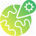 Ubicacion Mundial Del Virus Icono