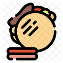 Arepa Meat Snack Icon