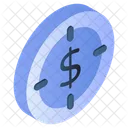Objectif Monetaire Objectif En Dollars Objectif Financier Icône
