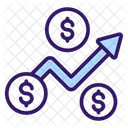 Argent Affaires Croissance Icône