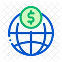 Monde Paiement Piece De Monnaie Icône