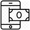 Argent Mobile Transactions Mobiles Services Bancaires Par Internet Icône