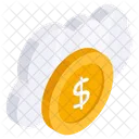 Argent Dans Le Cloud Revenus Dans Le Cloud Investissement Dans Le Cloud Icône