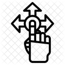 Arifcial intelegence hand push arrow  Icon