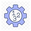 Arithmetic numbers cogwheel  Icon