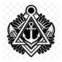 Ark Masonic Freemasonry Hermetic Anchor Icon