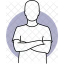 Arm Crossed Standing Person Icon