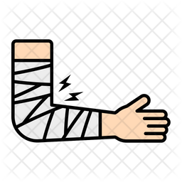 Arm pain Icon - Download in Colored Outline Style