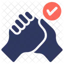 Arm Wrestling Strength Support Icon